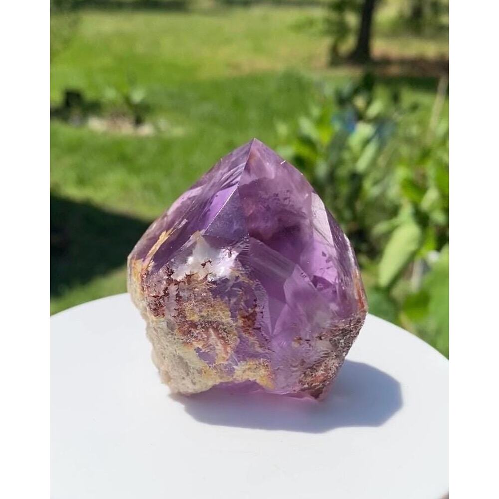 Raw Bottom Brazilian Amethyst Chunk Tower Point